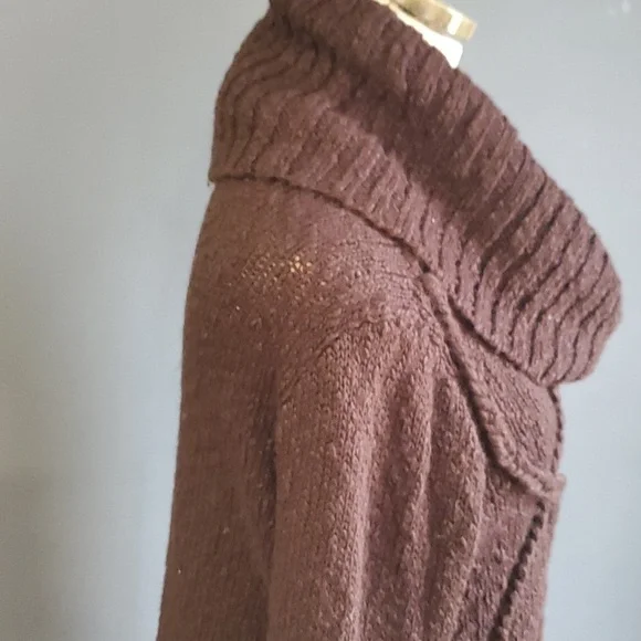 Jones ny women''s brown cowl neck  sweater size M - Picture 5 of 14